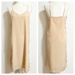 No Less Than Side Stripe Slip Dress